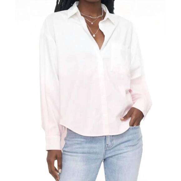 PISTOLA Tops - NEW PISTOLA sloane button down in rose dip dye